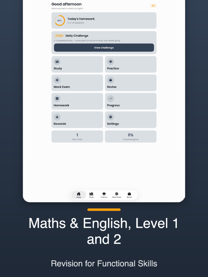 Study topics in short, step-by-step lessons.