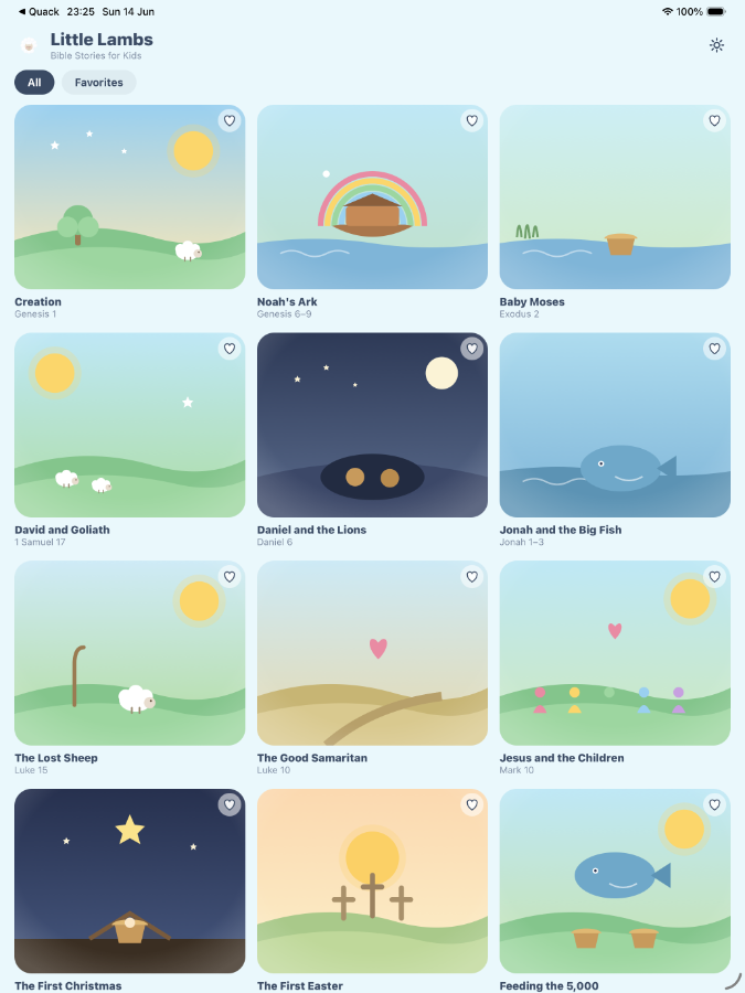 Illustrated read-along stories