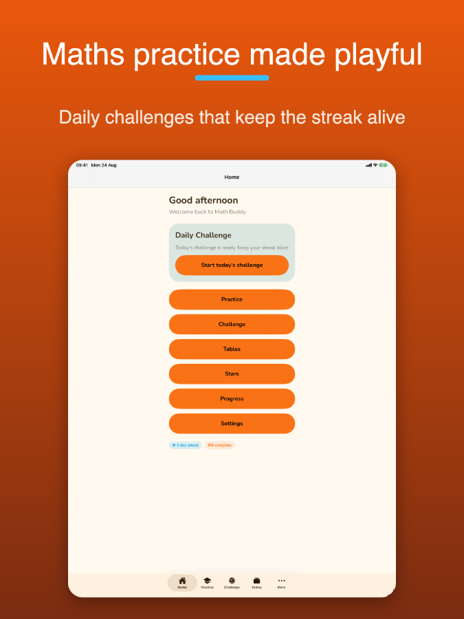 Math Buddy: Timed challenge